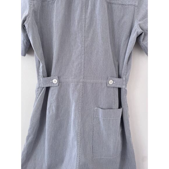 EVERLANE Striped Cotton Weave Romper / Sz 4 / Collared / Shorts / Boho / Minimal - Picture 9 of 10